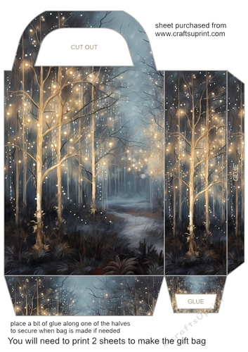 Christmas forest gift bag 2