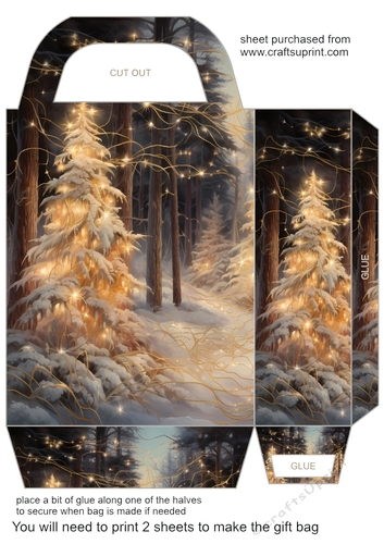 Christmas forest gift bag 3