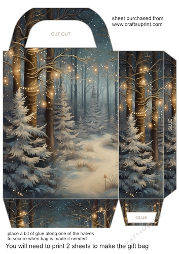Christmas forest gift bag 4