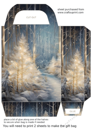 Christmas forest gift bag 5
