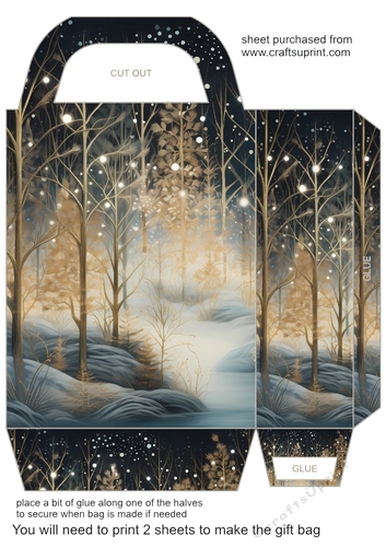 Christmas forest gift bag 6