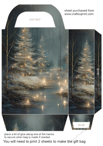 Christmas forest gift bag 7
