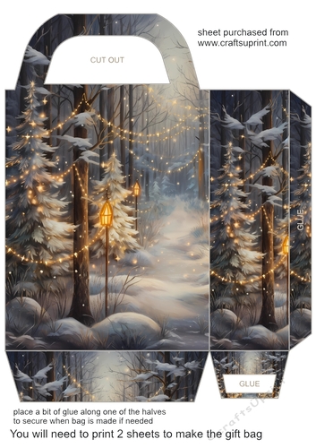 Christmas forest gift bag 8