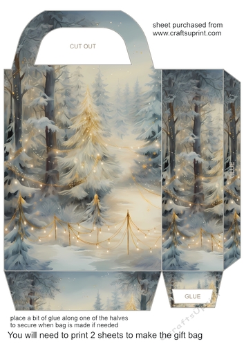 Christmas forest gift bag 9