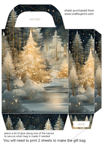 Christmas forest gift bag 10