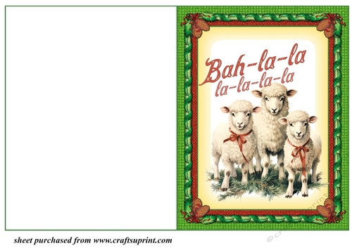 Bah-la-la cut and fold card 