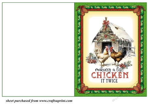 Making a list cut and fold card 
