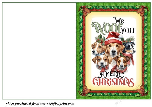 We woof you cut and fold card 1