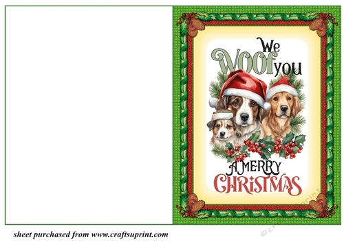 We woof you cut and fold card 2