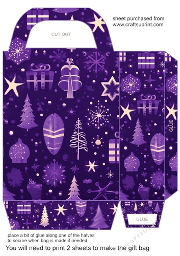 Purple Christmas gift bag N3