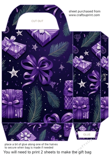 Purple Christmas gift bag N4