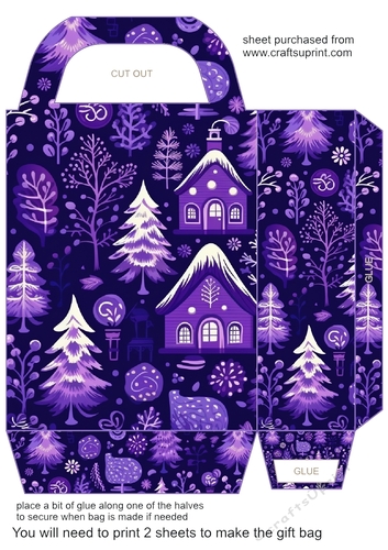 Purple Christmas gift bag N5
