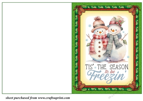 Tis the Season cut and fold card 