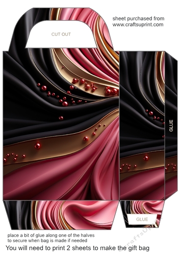 Black gold and pink gift bag 1