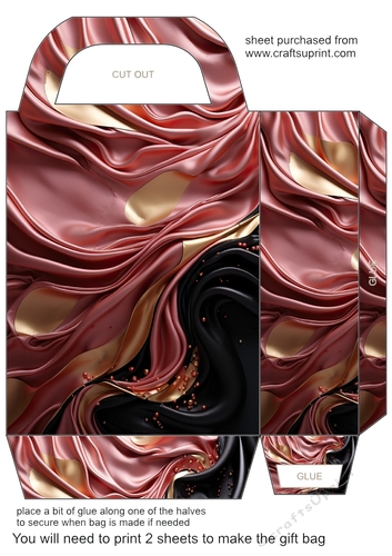 Black gold and pink gift bag 2