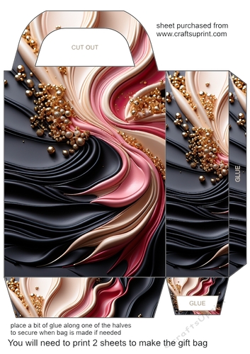 Black gold and pink gift bag 3