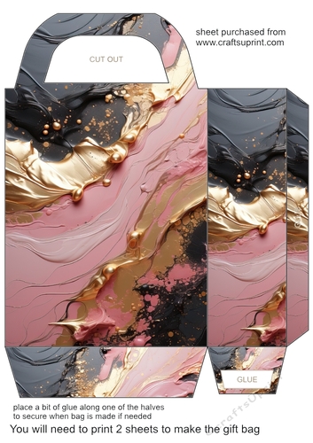 Black gold and pink gift bag 4
