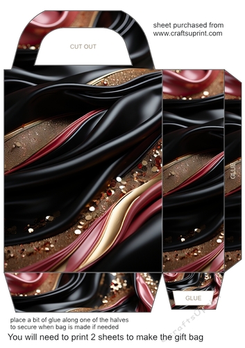 Black gold and pink gift bag 5