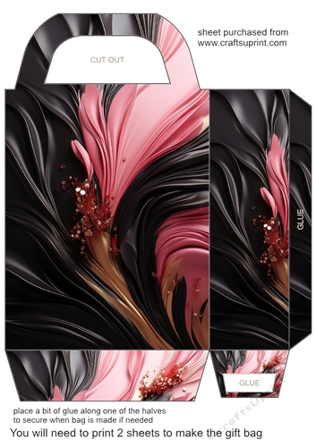 Black gold and pink gift bag 6
