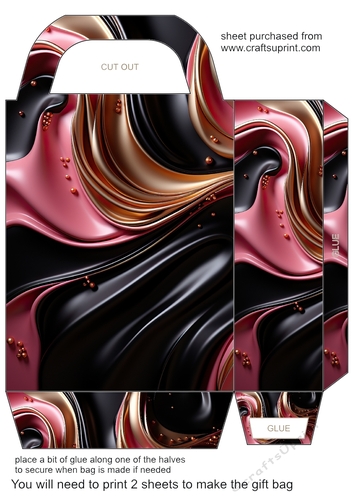 Black gold and pink gift bag 7