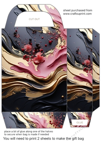 Black gold and pink gift bag 8