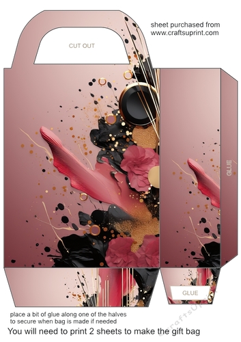 Black gold and pink gift bag 9