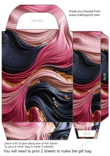Black gold and pink gift bag 10
