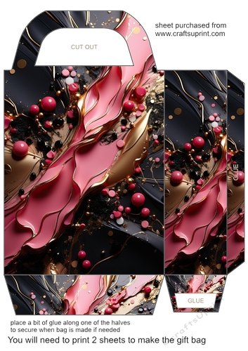 Black gold and pink gift bag 11