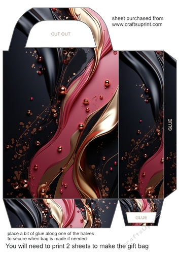 Black gold and pink gift bag 12