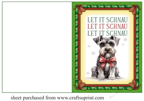 Let it Schnau cut and fold card