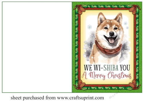 We Wi-Shiba cut and fold card