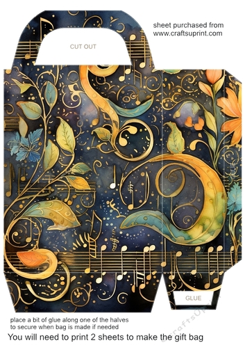 Floral notes gift bag 10