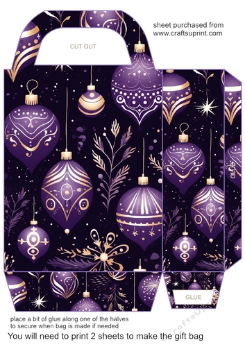 Purple Christmas gift bag n14
