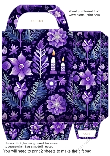 Purple Christmas gift bag n15