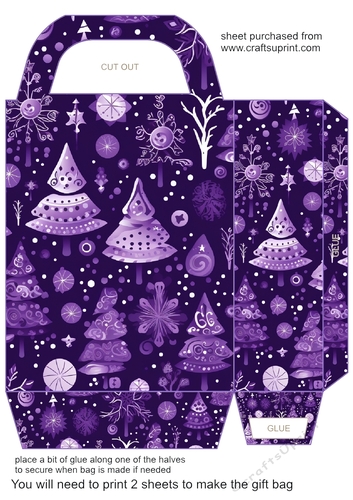 Purple Christmas gift bag n18