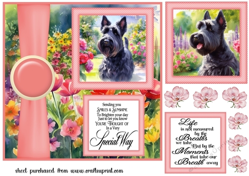 Summer garden pup card front 2