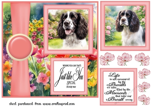 Summer garden pup card front 4