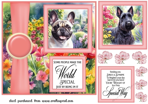 Summer garden pup card front 6