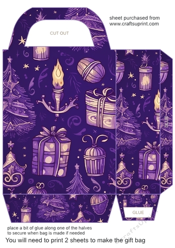Purple Christmas gift bag 22