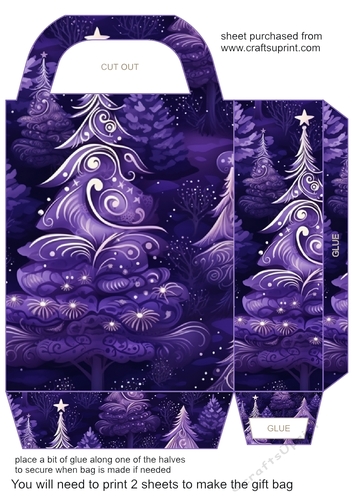 Purple Christmas gift bag 24