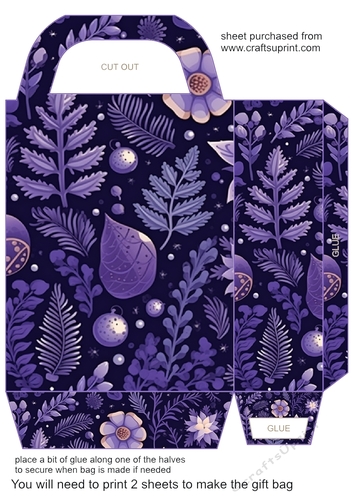 Purple Christmas gift bag 25