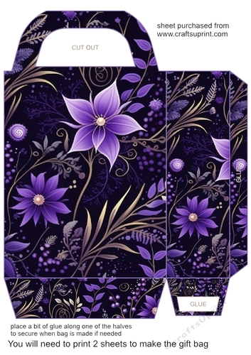 Purple Christmas gift bag 28