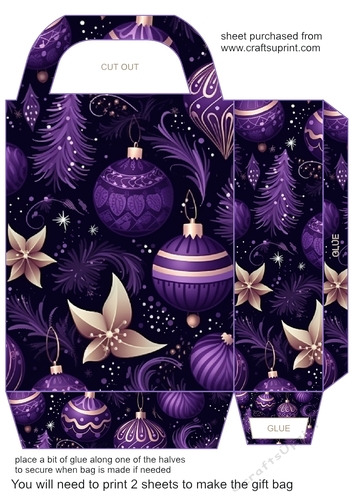 Purple Christmas gift bag 29