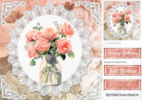 Peach roses card front 1