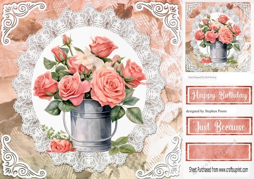 Peach roses card front 4
