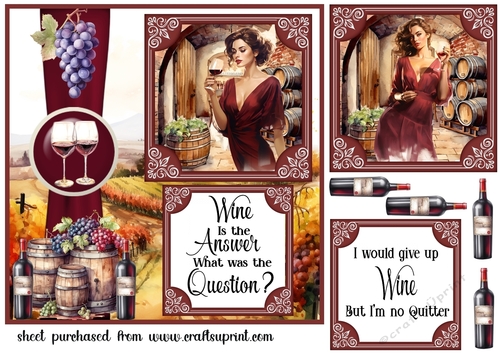 Female vineyard card front 