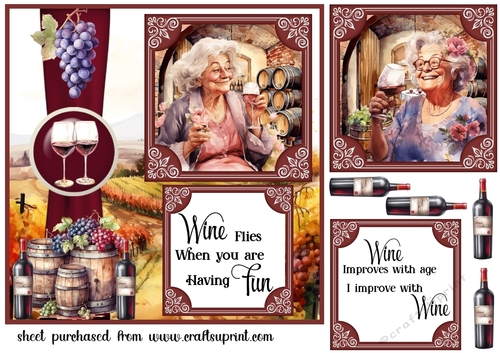 Older female vineyard card front 