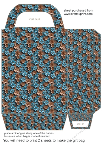 Floral wood gift bag 4