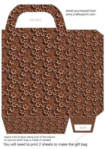 Floral wood gift bag 6