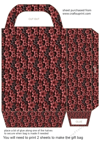 Floral wood gift bag 8